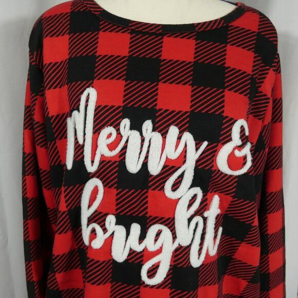 Simply Southern Large flannel Nightgown faux Fur Lined Plaid Holiday Winter - Picture 3 of 9